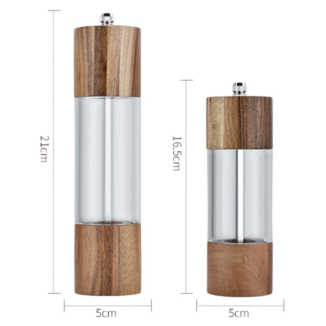 

Manual Salt And Pepper Grinder Wooden Muller Seasoning Spice Milling Kitchen Cooking Tools Spice Jar Containers