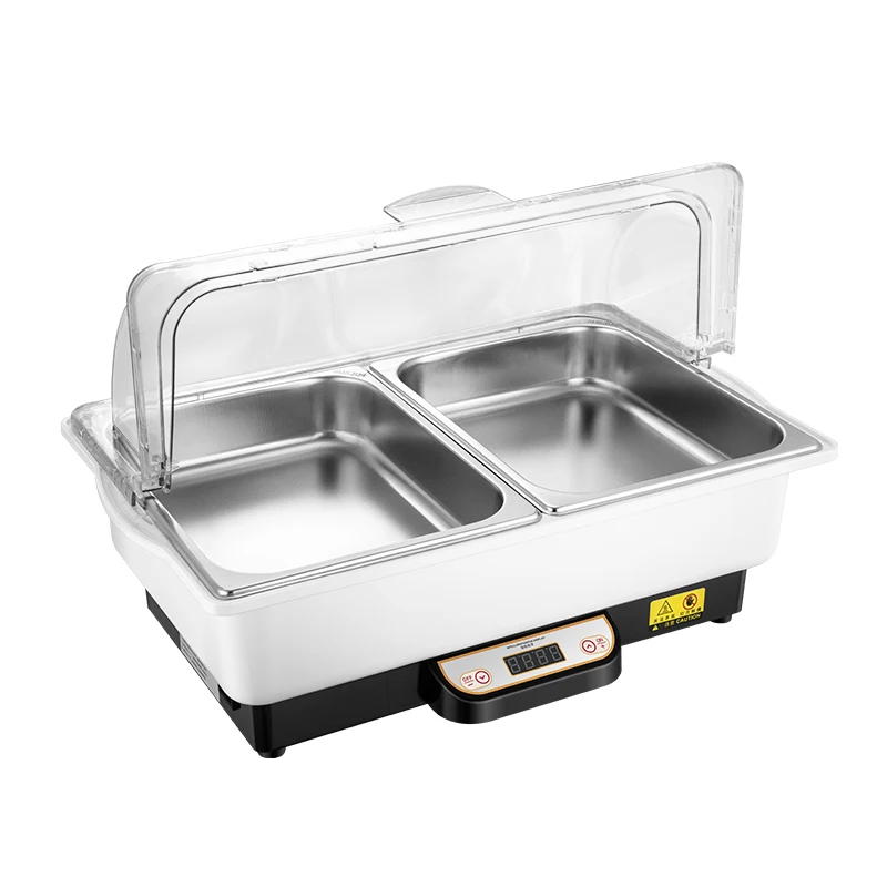 

Food Warmer Hotel Buffet Stove Roll Top Chafing Dish Ceramic