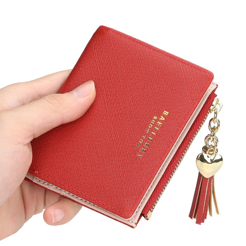 

2023 Tassel Women Wallet Small Cute Wallet Women Short Leather Women Wallets Zipper Purses Portefeuille Female Purse Clutch