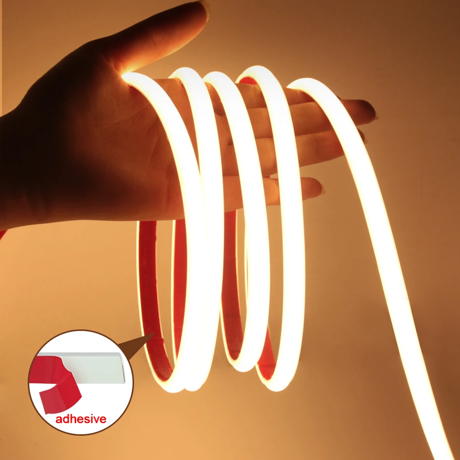 220V COB Neon Strip Led nastro adesivo 15M 20M 30M 50M 288Led/M  impermeabile COB luci nastro Led per illuminazione interna esterna -  AliExpress