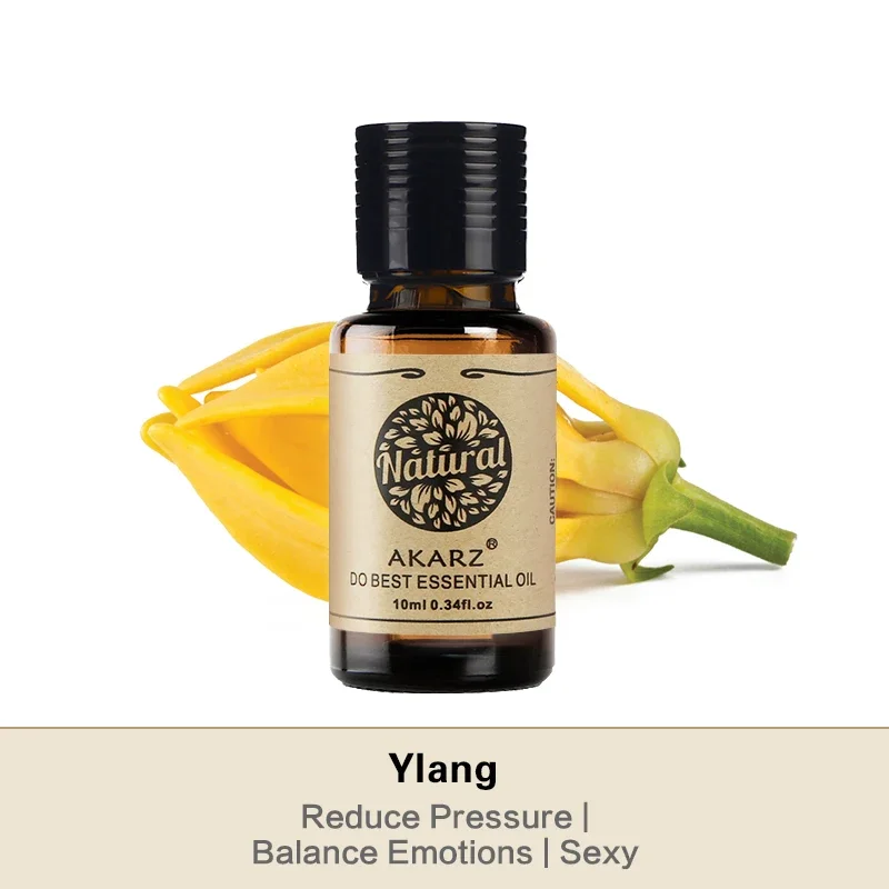 AKARZ Ylang-Ylang Essential Oil  Natural Aromatherapy Effect Relax Face Skin Care Ylang Ylang Oil