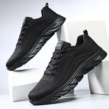 Mesh Mountaineering Casual Sneakers Men Women 2023 Lace Up Solid Running Breathable Sneaker Thick Sole Platform Mens Sneakers 1