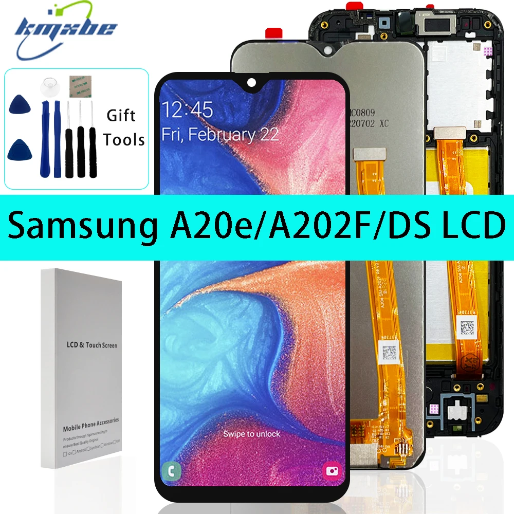 

5.8" Original LCD For Samsung Galaxy A20e Display Touch Screen Digitizer Assembly With Frame For A202 A202F/DS Replacement Parts