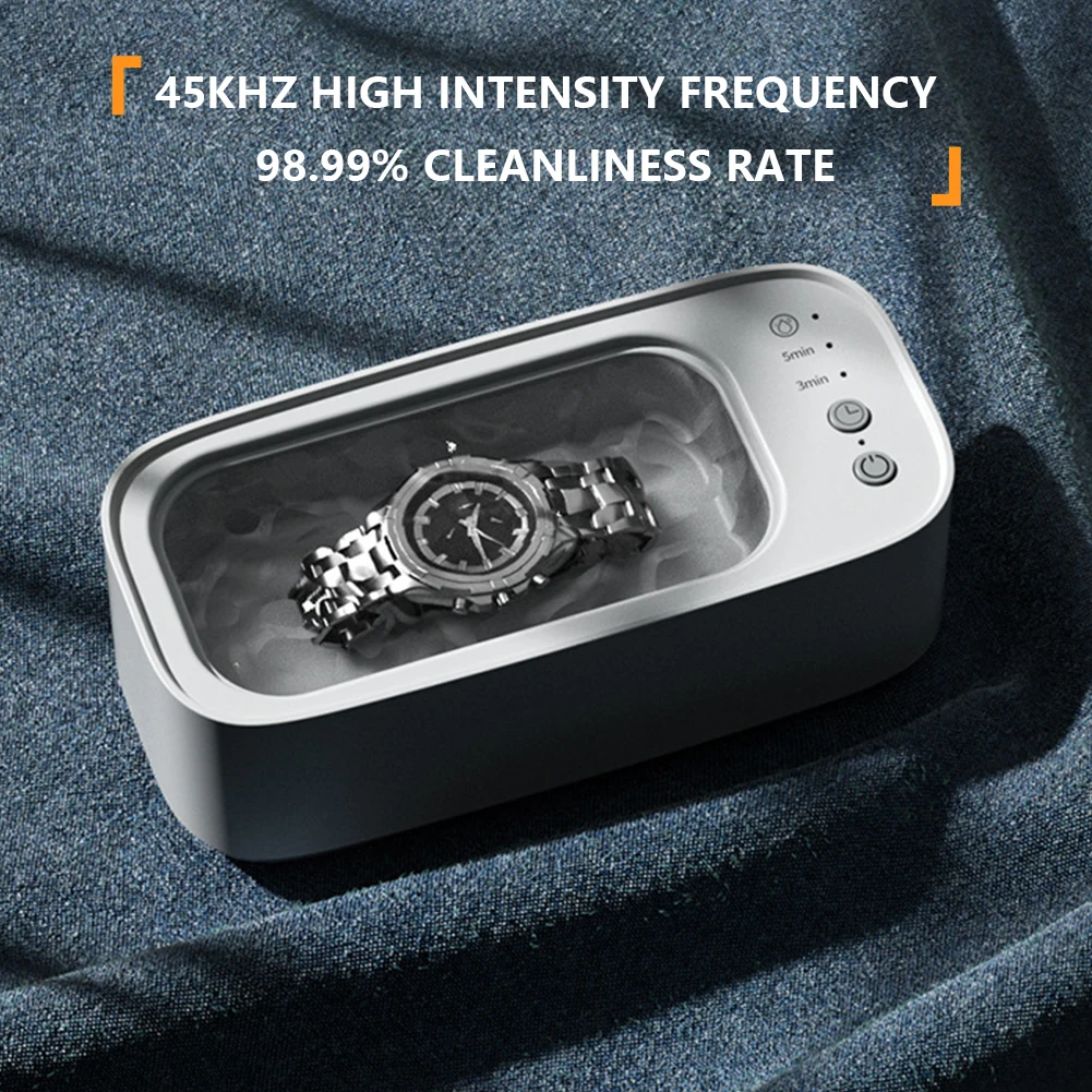 Ultrasonic Jewelry Eyeglasses Watches Cleaner Cleaning Machine 3 Gear Multi Function for Eyeglass/Braces/Comb/Razor/Makeup Brush 3