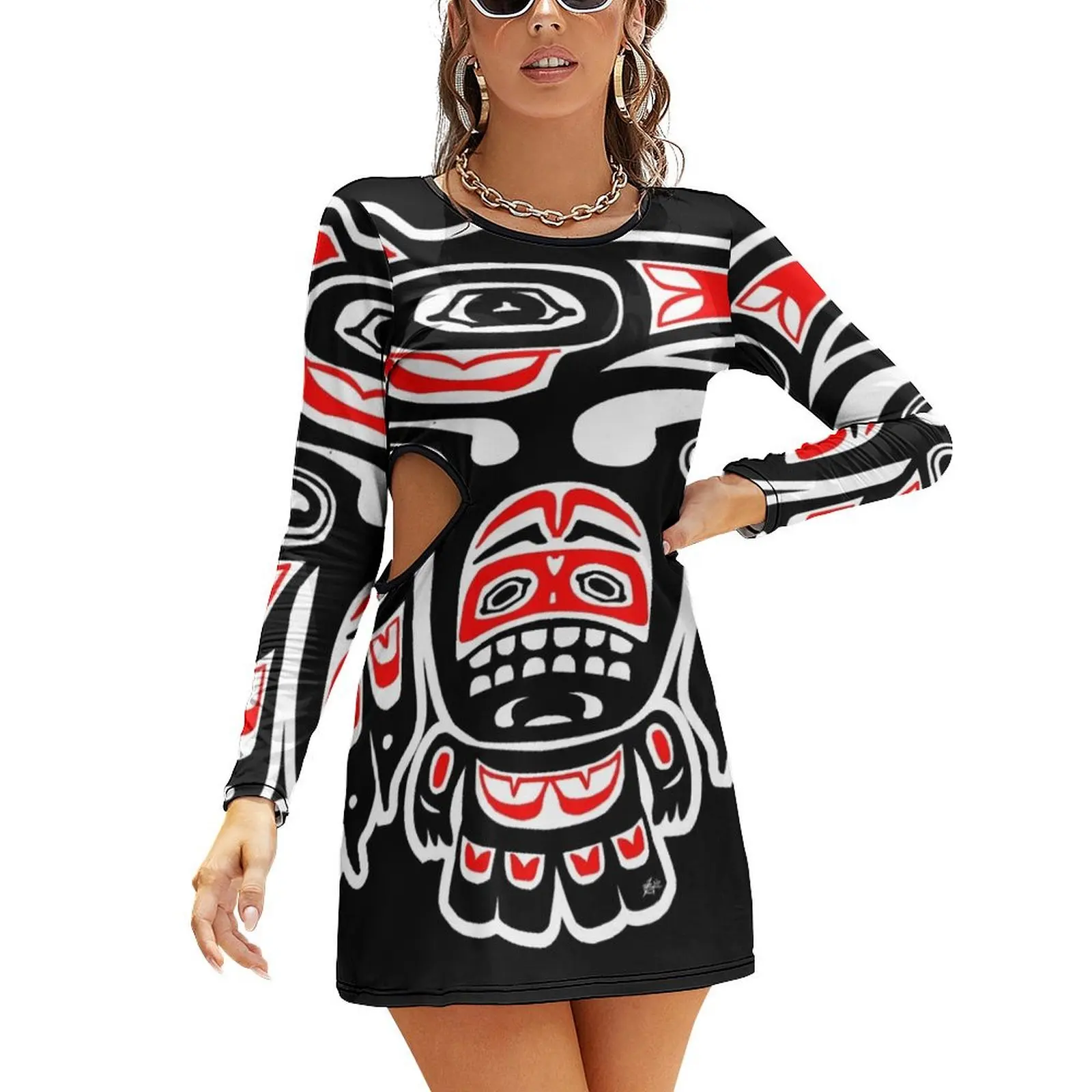 

Alaskan Eagle Slim Dress with Hollow Waist summer dresses womens dress Dress for girls dresses for womens 2024