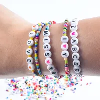 28 Cells 3mm Glass Rice DIY Beads Set Bracelet Making Kit For Kid Creative Necklaces With Letter Art And Craft Toys Girls Gift 6