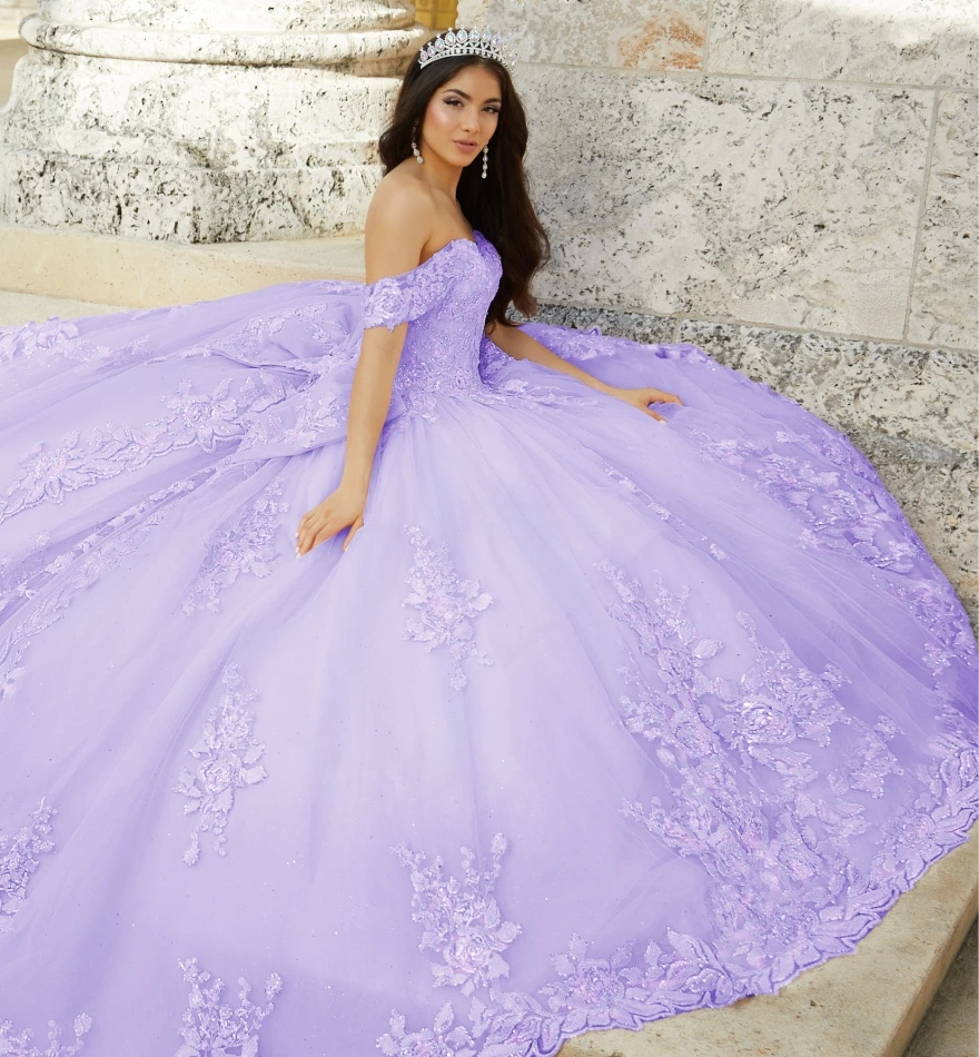 Lorencia  Quinceanera 巹    ̽ Applique     Ƽ  Vestido De 15 Anos YQD178