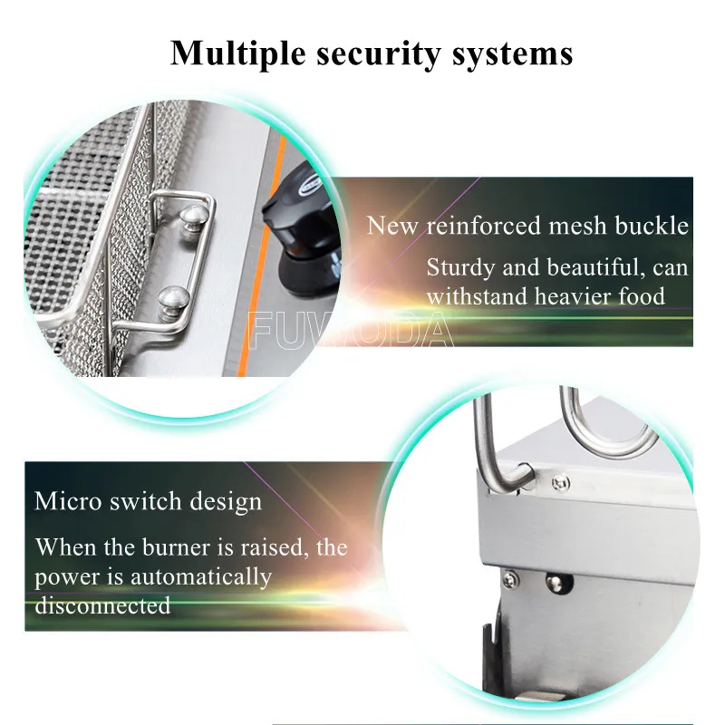 30L Electric Fryer Big Capacity Commercial Fried Chicken French Fries Frying Machine Stainless Steel 6000W Deep Fryer 6