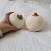 1pc Baby Teether Music Rattles for Kids Handmade Crochet Rattle Toy Breastfeeding Model Babies Gift Children's Toy 2