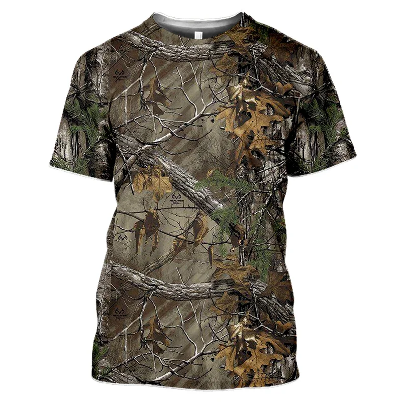 New hot Hunting Camouflage 3D Print Summer Men's O-Neck T-shirt Casual Short Sleeve Oversized T-Shirts Fashion Tops Men Clothing