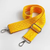 1 pièce 1.50 pouces de large réglable sac à main sac à main sangle de remplacement bandoulière motif géométrique sangle jacquardée 2