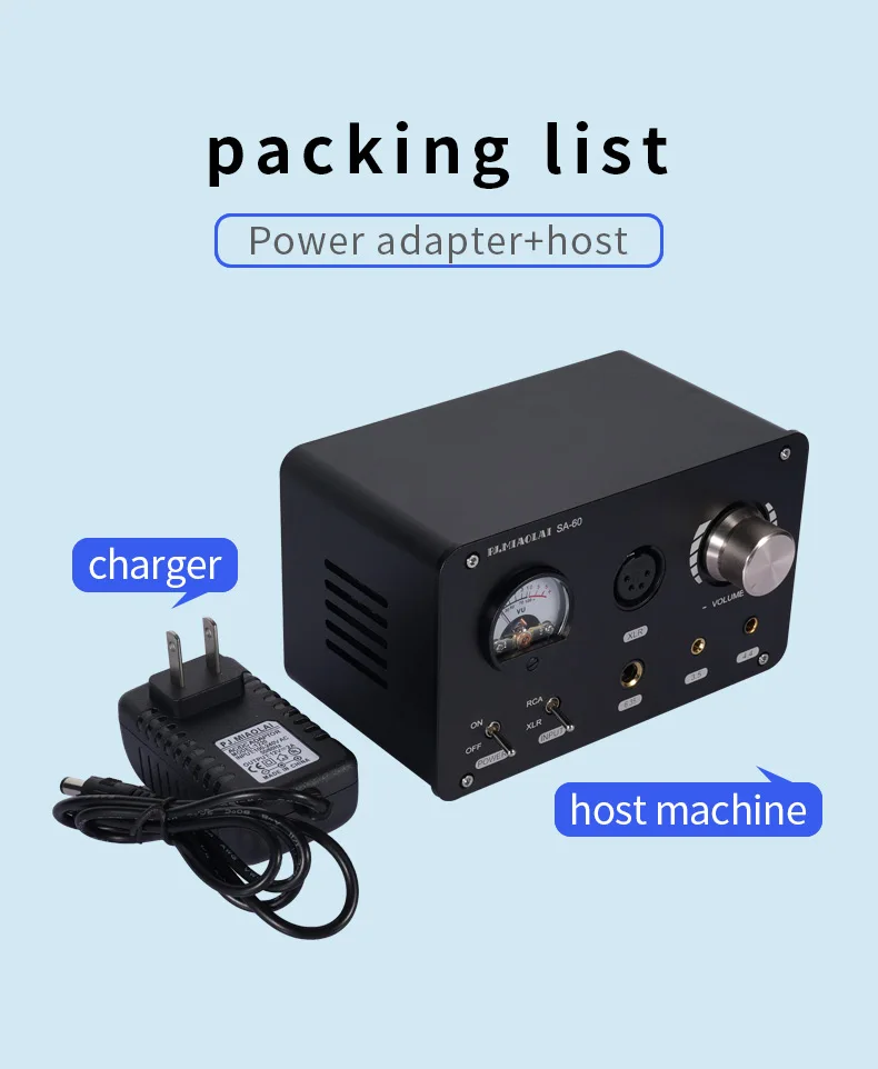 PJ. MIAOLAI SA-60 4.4 Fully Balanced Output Amp TPA6120 High-Fidelity Desktop Headphone Amplifier NE5532 XLR Input With VU Meter