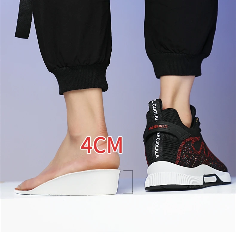Männer Aufzug Schuhe Versteckte Heels Turnschuhe Sommer Atmungsaktive Casual Schuhe Für Männer Erhöhen Einlegesohle 6CM Höhe Zunehmende Schuhe mann – Detail 4