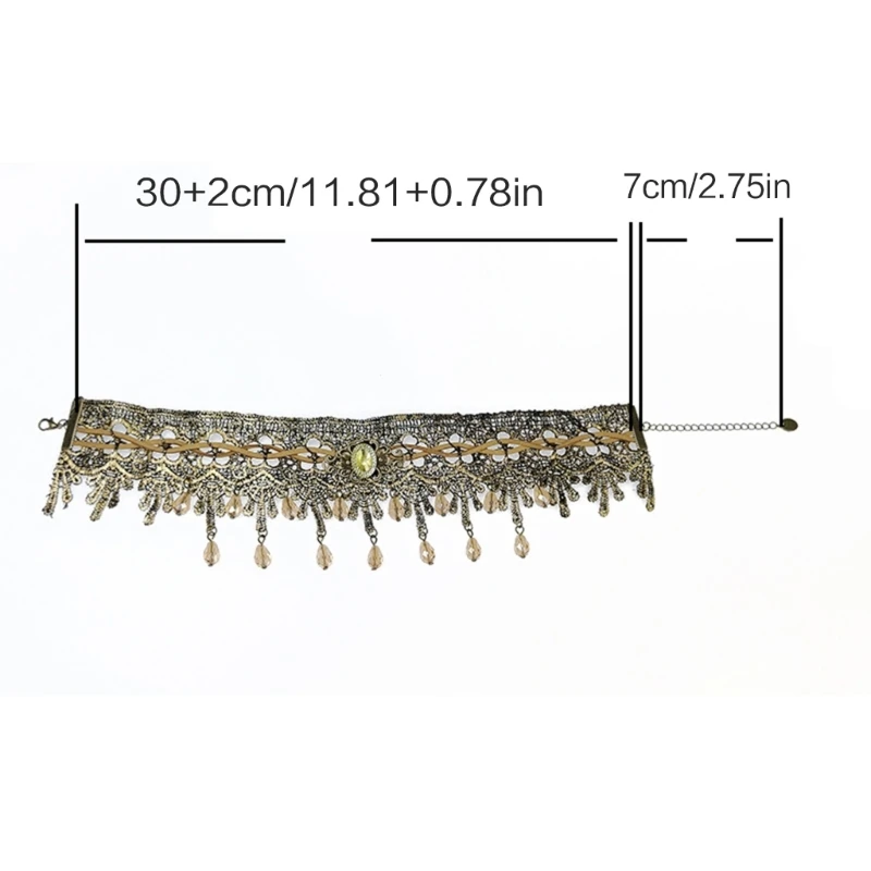 Rhinestones Tassels Collarbones Necklace Collar Chain for Girlfriends Lady Gift Dropshipping