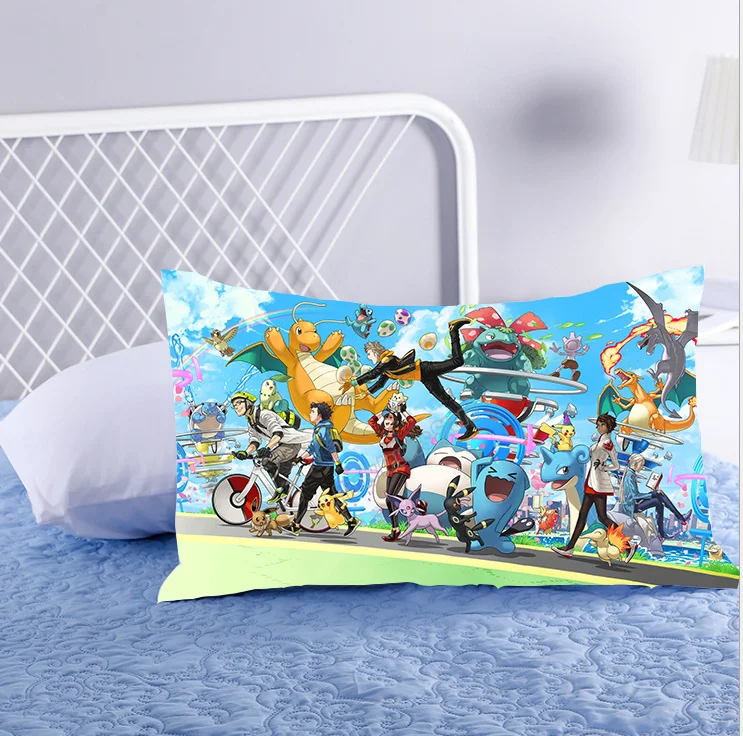 Anime 45X45Cm Pokemon housse de coussin jouets en peluche Pikachu taie  d'oreiller psyduck dessin animé taies d'oreiller canapé voiture maison  peluche couverture cadeaux 