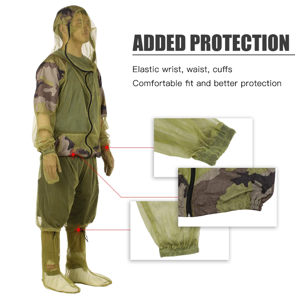 Lixada Outdoor Mosquito Repellent Suit Bug Jacket Mesh Hooded Suits Fishing  Jacket Insect Protective Mesh Shirt Gloves Pants - AliExpress