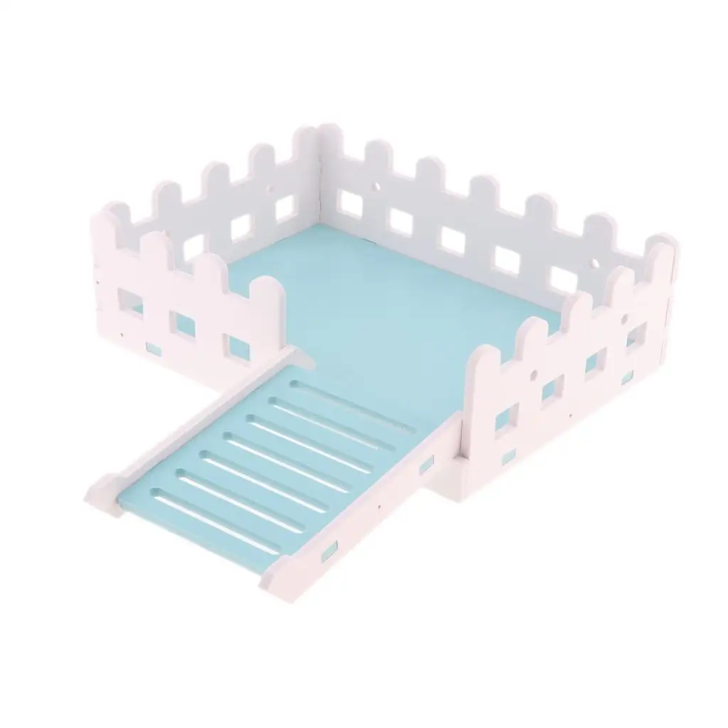 Small Pet Animal ,Wooden Platform Fence,Hamster Cage Accessories,4 Colors Optional