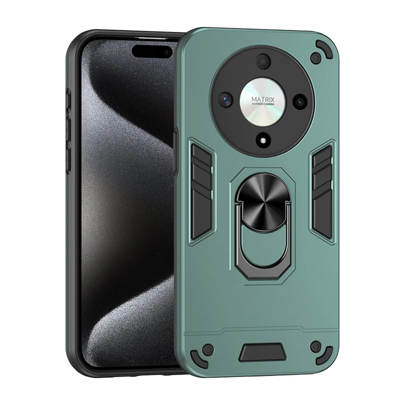 Luxury Armor Shockproof Phone Case with Magnetic Ring Holder