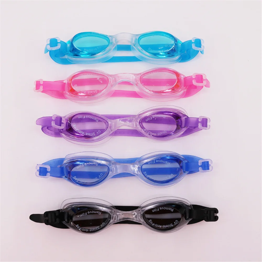 Lunette Piscine Enfant Lot De 4 Lunettes De Natation Enfants + Bouchons Nez Et Clips Oreilles - Silicone Réglable - 4 Couleurs Lunettes Anti-buée Enfants