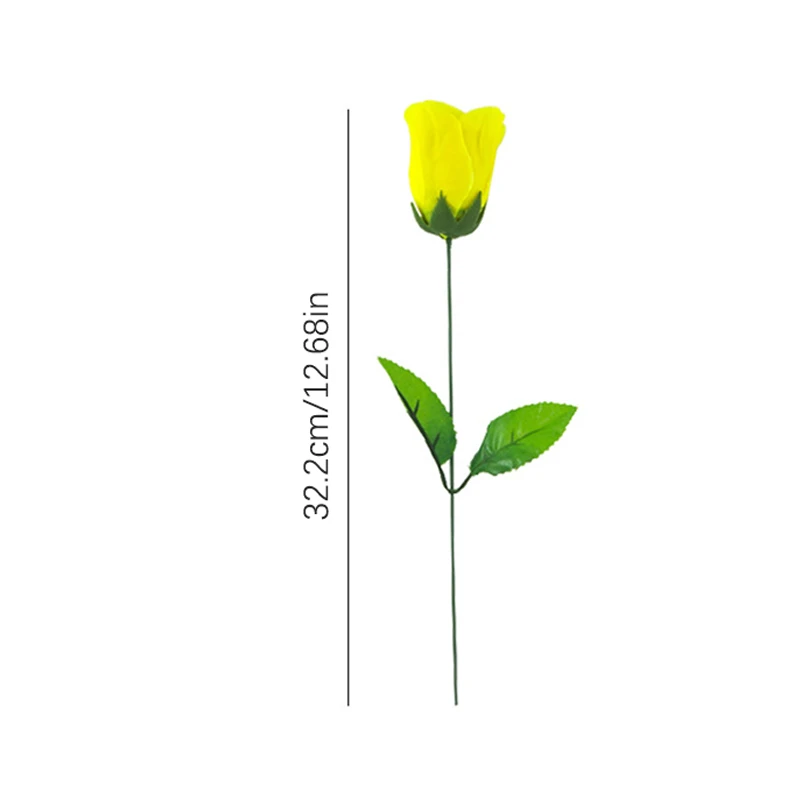 변색 장미 (빨간색 변경 노란색) 장미 마술 트릭 변경 발렌타인 데이 색상 장미 꽃 마술 트릭 재미있는 장난감