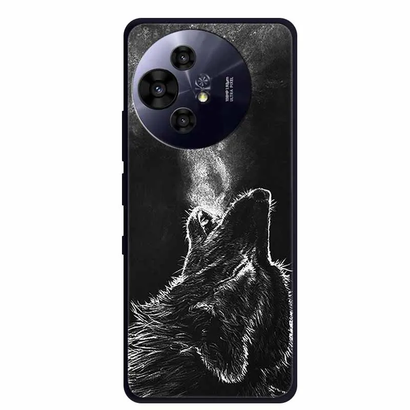 Premium Black Silicone Protective Case for TCL 50 Pro NxtPaper 5G