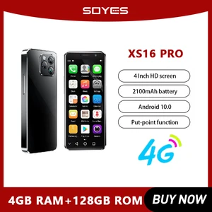 SOYES XS16 Pro 4Inch Mini Smartphone 4GB RAM 128GB ROM Android 10 Octa-Core 2100mAh Face ID NFC 4G LTE Small Phone Type-C
