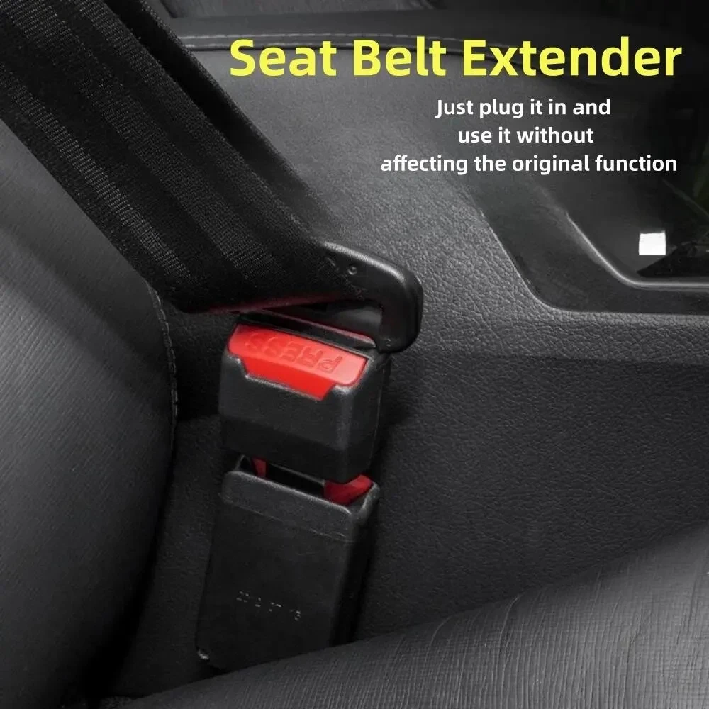 Seat Belt Extender 2 PCS Car Seat Belt Clip Safety Lock Buckle Plug Thick Insert Socket