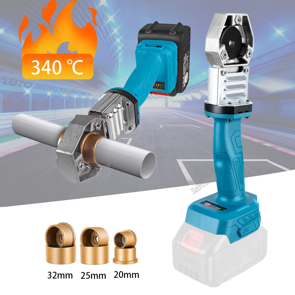 Pipe Welding Pipe Welding Iron 340&deg; Cordless PB/PE/PPR Water Pipe Melter Plastic Welding Machine Melting Soldering Device Hot Melt Machine For Makita Battery