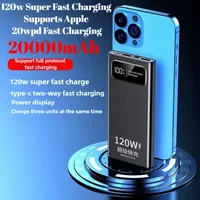 New 20000mAh 120W Power Bank Fast Charging Ultralarge Capacity Portable Digital Display External Battery for Huawei Iphone 16 2