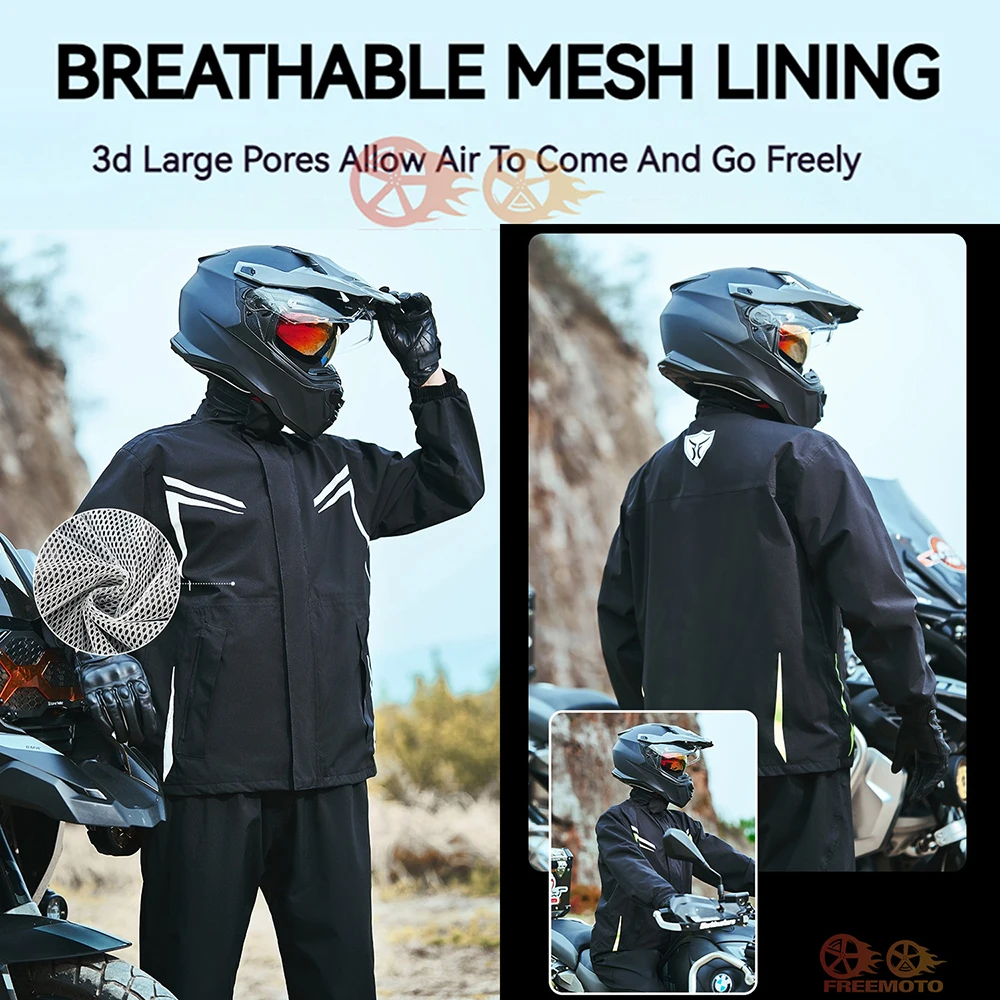 Motorcycle Rain Suits for Men & Women Waterproof Anti-storm Raincoat High Visibility Rain Gear for Cycling Golf Fishing motorcycle raincoat raincoat suit bike raincoat