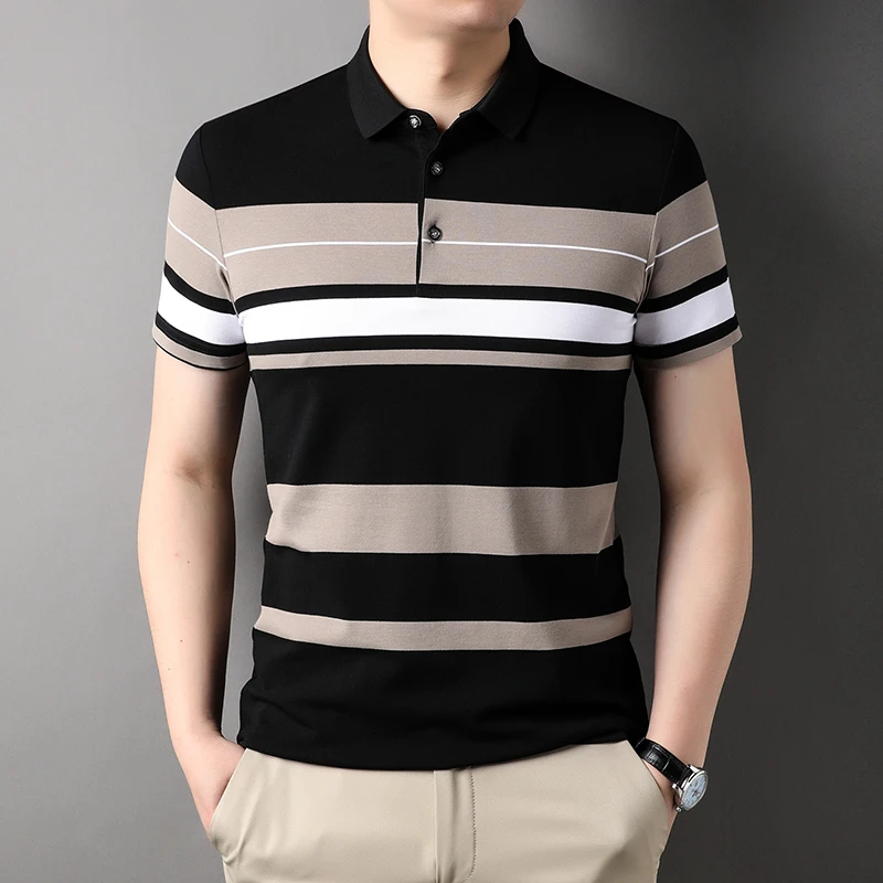 Polo para hombre algodón poliéster Camiseta para hombre Polo para hombre  Polo de manga corta Moda Hombre de moda ropa de solapa impresa Negocios  Polos informales - China Camisas para hombres y