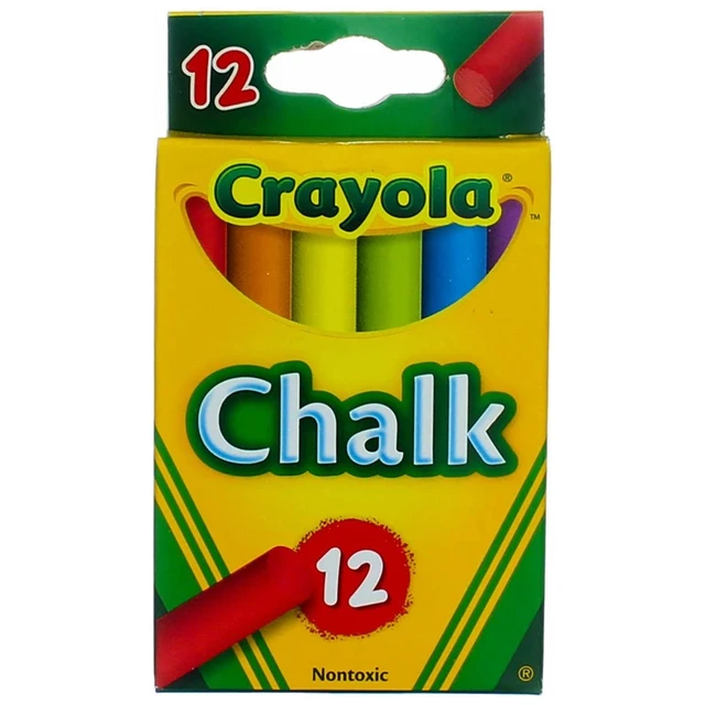 Crayola Chalk, Assorted Colors, 12 Sticks Per Box 51-0816 - AliExpress