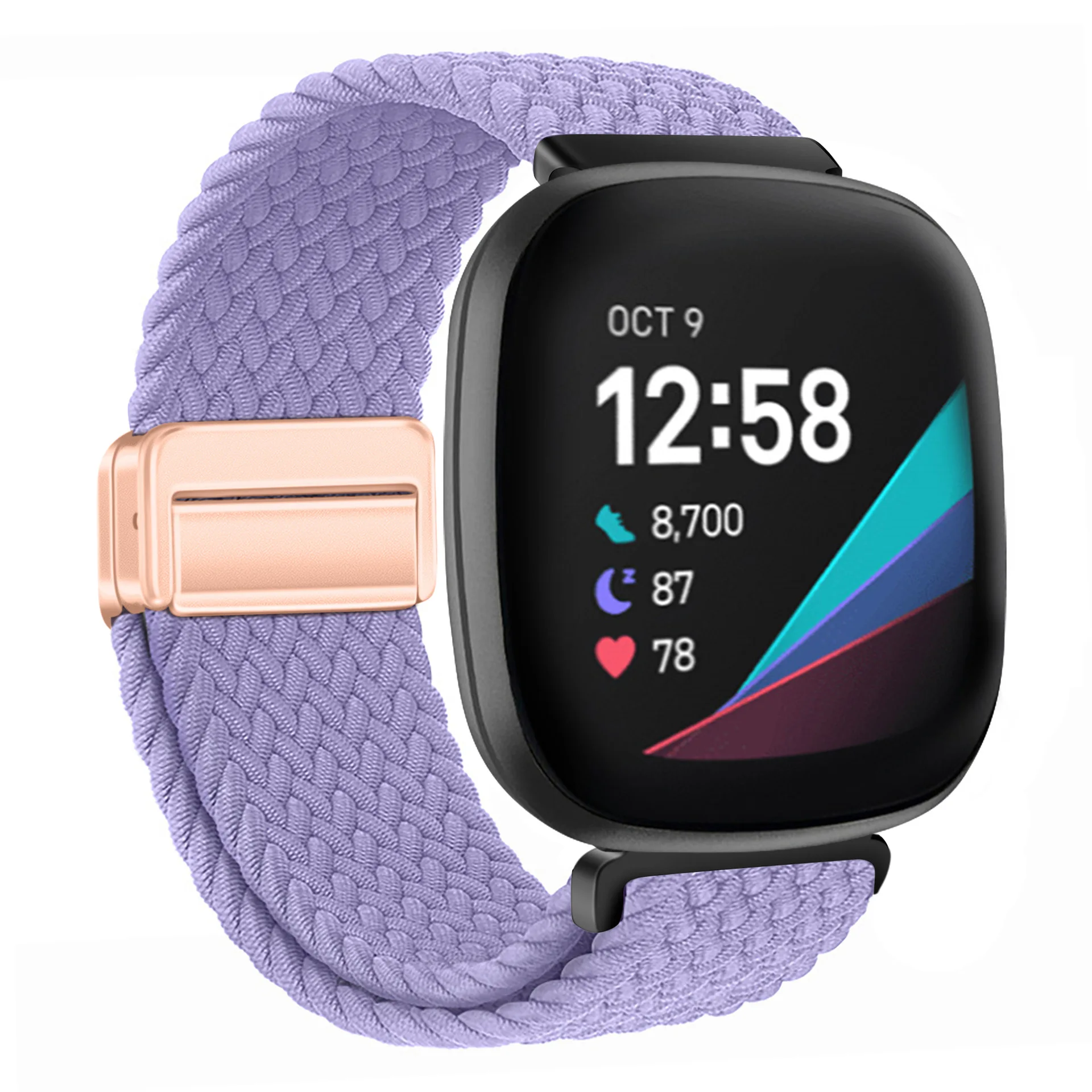 Sporty Nylon Braided Loop Strap - Magnetic Breathable Bracelet Wristband Belt Accessory