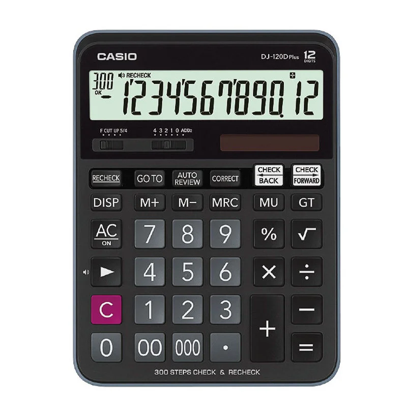 Casio Dual Power 12-Digit Desktop Calculator