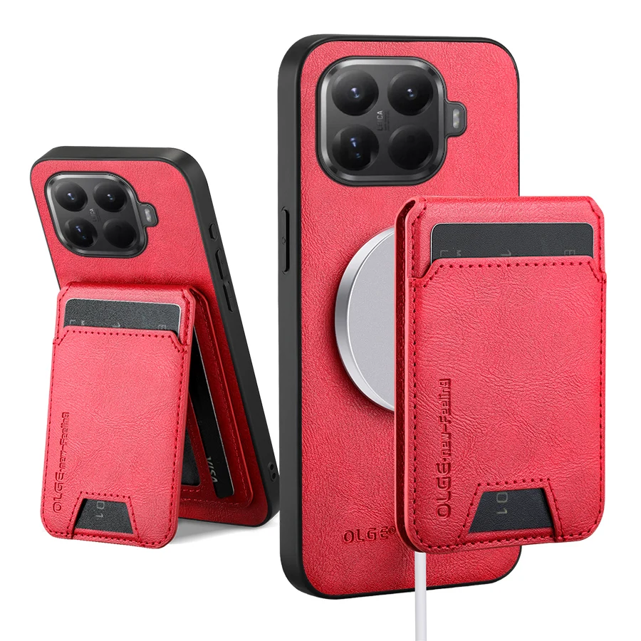 Magnetic Leather Wallet Card Holder Case with Stand Feature and Soft Back s