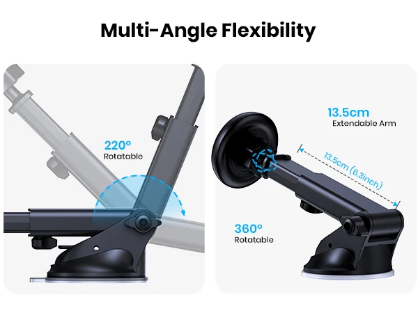 D48X Magnetic Car Phone Holder Mount,Powerful Magnetism Single-Hand Operation Me
