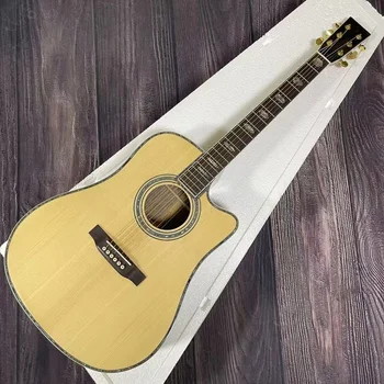 Click to take a look at the 41 inch D45 series solid wood guitar with a natural wood notch