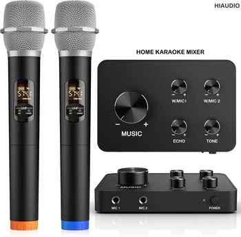 Sistema Home Theater Smart TV con Microfono Wireless e Mixer per Karaoke e Intrattenimento