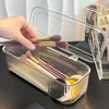 1pc Acrylic Makeup Organizer with Lid - Dustproof Cosmetic Storage Box for Brushes Portable Beauty Sponges & Powder Puffs 1
