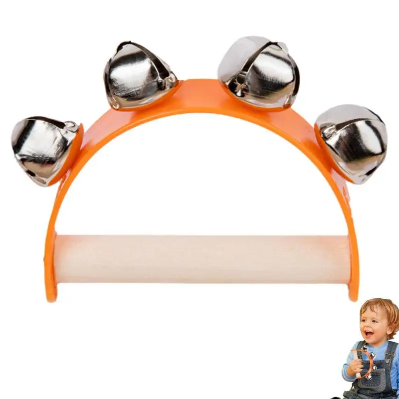 Baby Hand Jingle Bells Hand Sleigh Bells Handheld Musical Instrument Bell Toys Gifts For School Home Daycare Centre early education toys educational toys music toys musical instrument hand held bell musical bells
