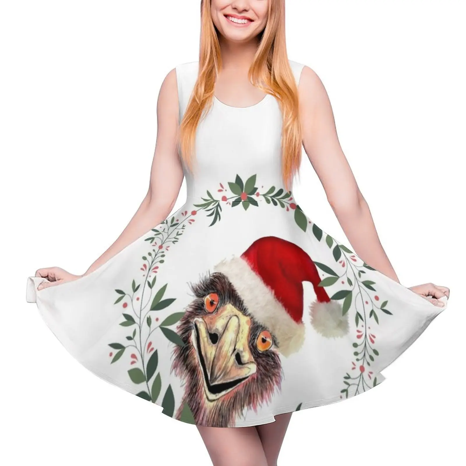Santas Emu a Aussie Christmas Sleeveless Dress Cocktail of dresses elegant womens sets elegant party dress for women 2024