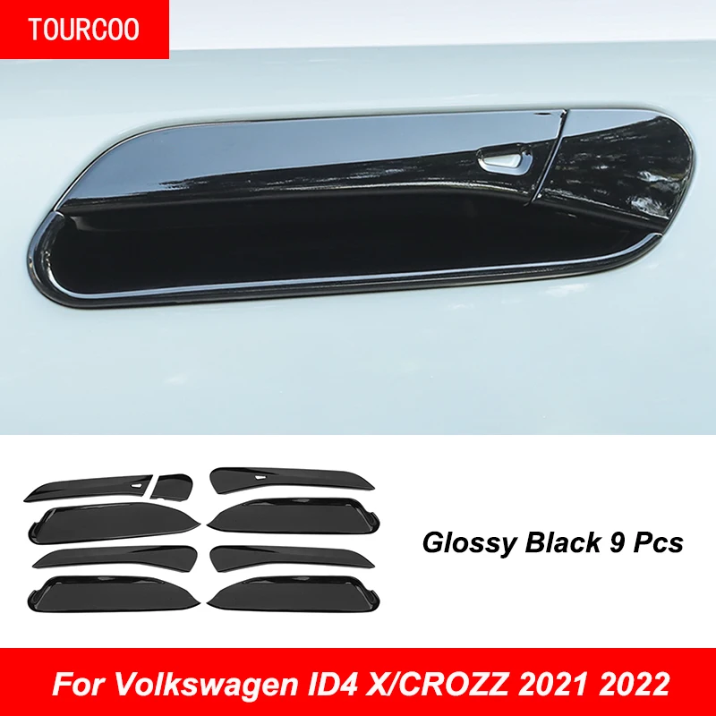 

For Volkswagen ID4 X/CROZZ 2021 2022 Outside Handle Door Bowl ABS Decorative Frame Sticker Modification Accessories