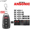ANSONIC Remote Control Garage Door 433.92mhz Fixed Code ANSONIC SF 433-1 433-2E 433-4E 433-1MINI/M 433-2MINI/M Gate Opener 1