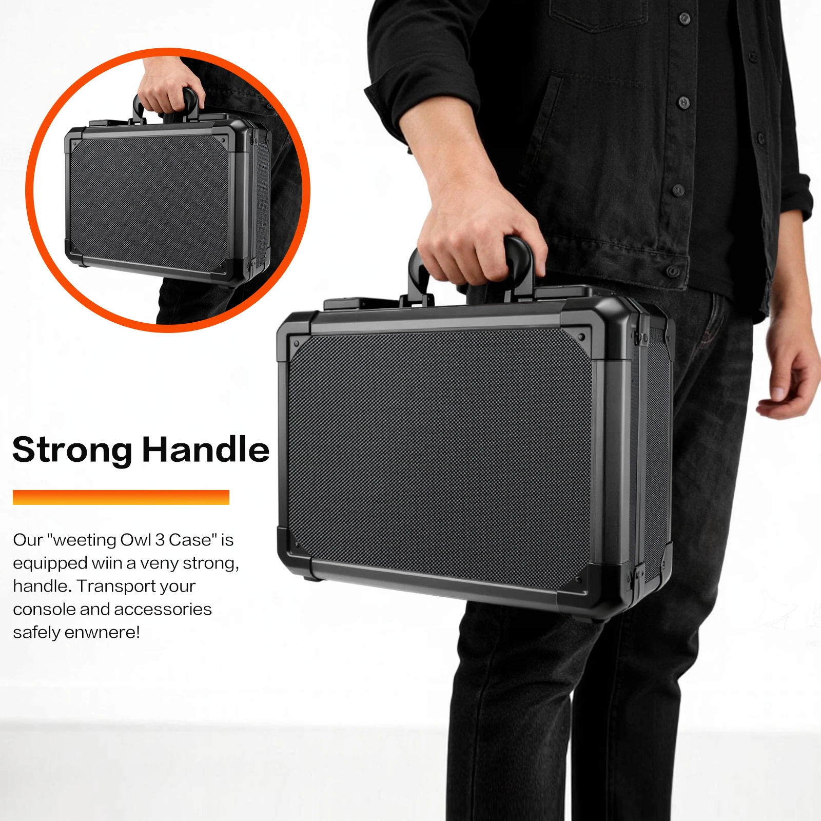 Meeting Owl 3용 휴대용 케이스 - Owl 3, 4+ 및 액세서리와 호환되는 하드 여행용 박스, 카메라 케이스, 콤비네이션 잠금장치