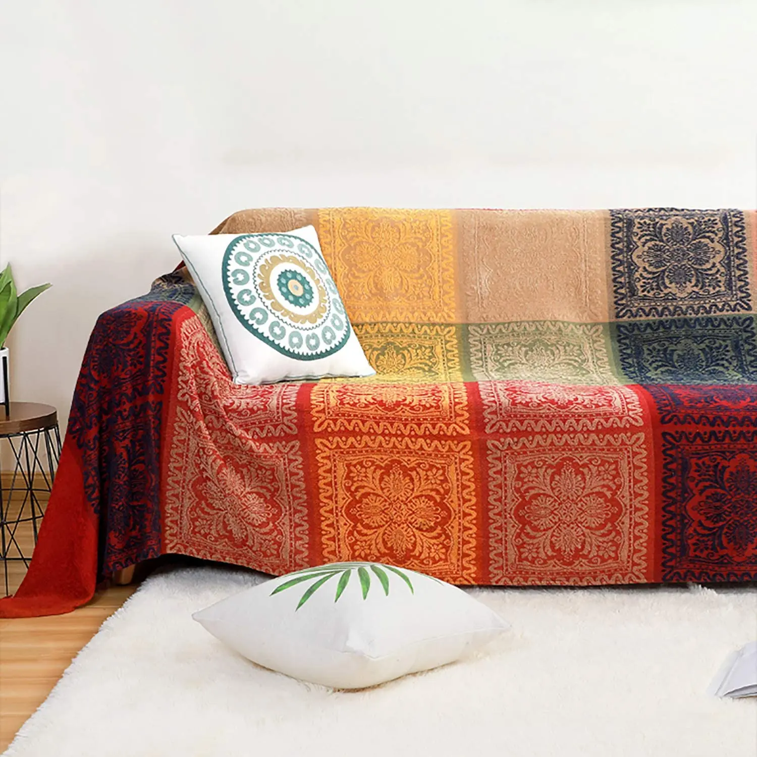 chic Bohemian Plaid Blanket for Sofa bed Cover Decorative Blanket  multi-purpose Boho bedspread Sofa cover outdoor Picnic Blanket - AliExpress
