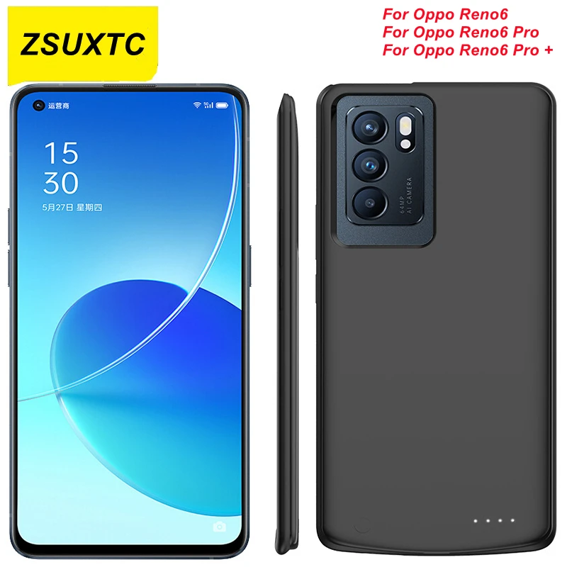 

6800 мАч чехол для OPPO Reno6 чехол для аккумулятора Reno6 Pro + Plus зарядное устройство Reno 6 чехол для OPPO Reno6 Pro Чехол для аккумулятора