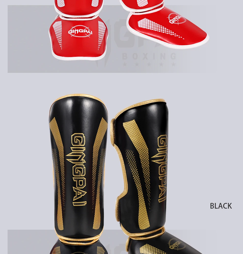 Muay Thai Schienbeinschoner Schienbeinschutz Boxausrüstung Beinschoner Schienbeinschlagpolster für Kampfsport Grappling Taekwondo Boxen – Detail 9
