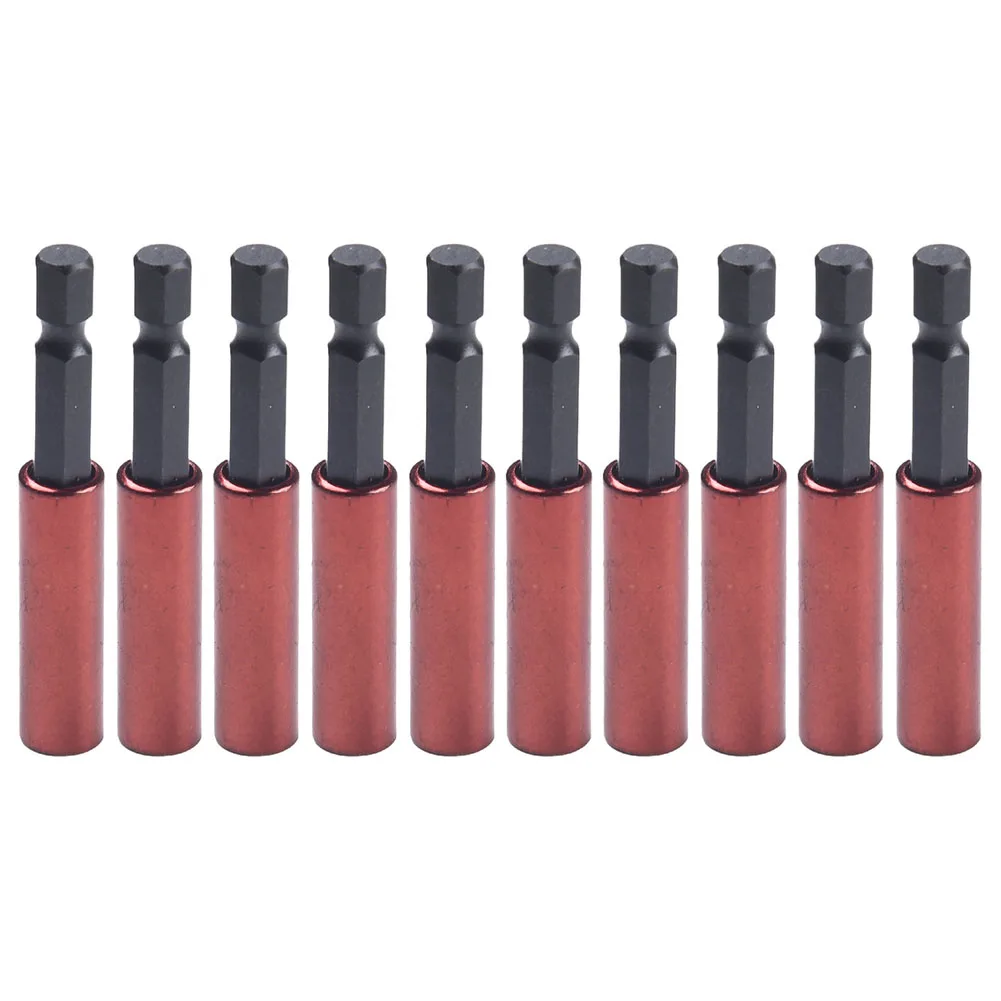 

10 шт. 60 мм магнитный удлинитель для отвертки держатель для наконечников удлинитель для сверл 1/4 дюйма адаптер для сверл с шестигранным хвостовиком ручной инструмент