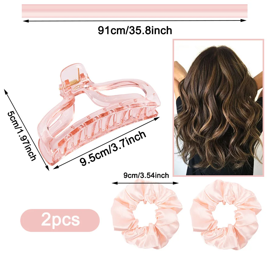 Description Picture 4 of itemHeatless Hair Curls Lazy Curler Headband Make Hair Slik Satin Heatless Curling Rod Soft And Shiny Hair Curler Hairdressing Tools