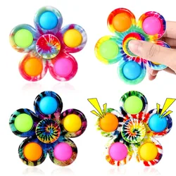 2Pcs Rainbow Fidget Spinner Sensory Stress Relief Toys For Kids Edc Gadgets Brinquedos Para Alívio Do Estresse